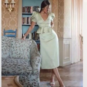 Danielle Bernstein Puff Sleeve Dot Vintage Dress